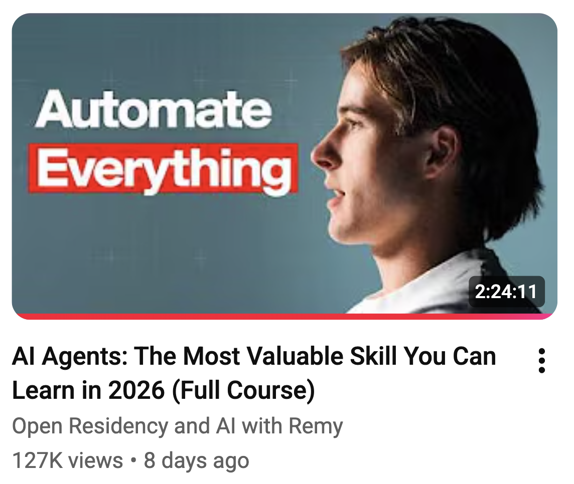 The podcast episode featuring AI with Remy: AI Agents, the most valuable skill you can learn in 2026.