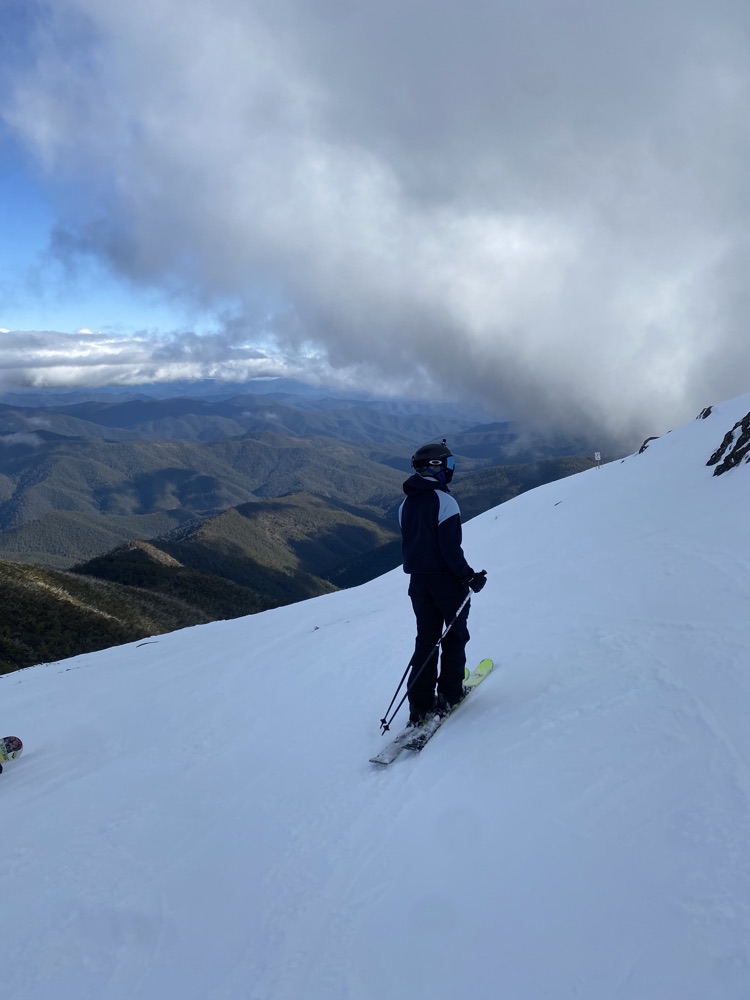 Hugo on a ski weekend in Victoria's High Country.