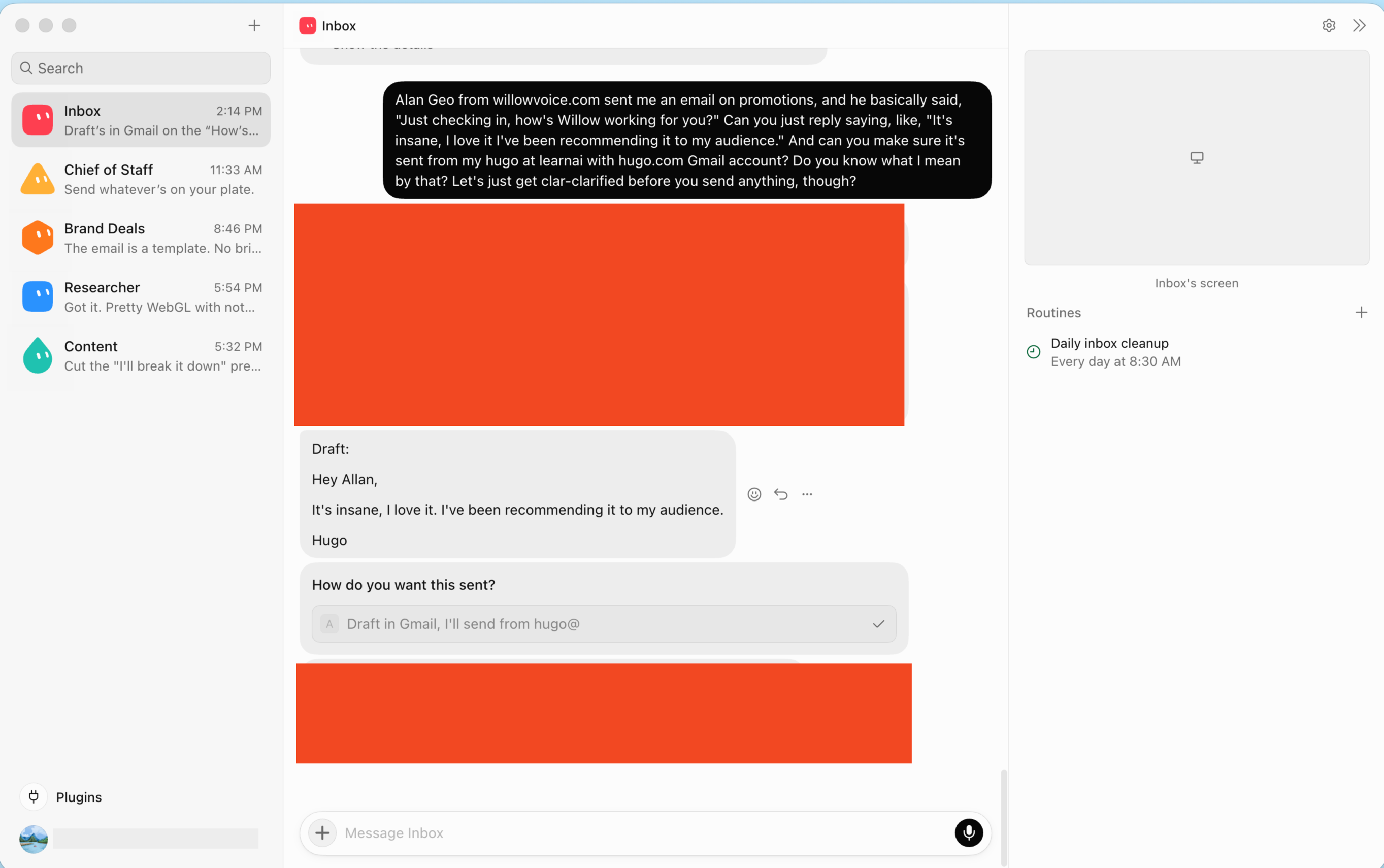 The Grok Bot app running agents.