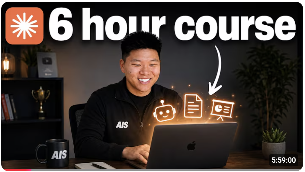 YouTube video: a six hour Claude course.